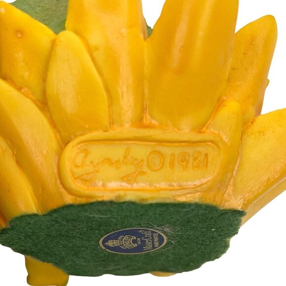 Aynsley MasterCraft Hand Painted Frog Yellow Water Lily Flower UK England VTG - Picture 6 of 12